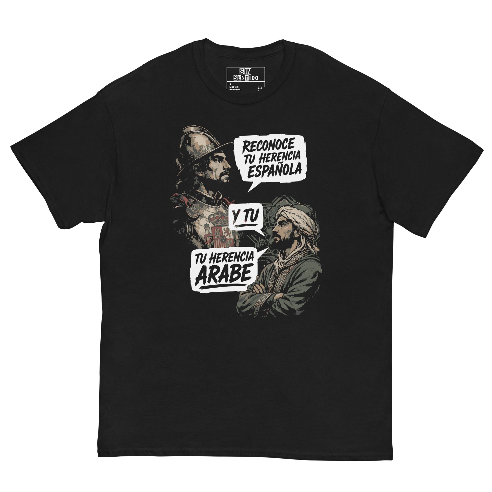 Camiseta Reconoce tu Herencia | Diseño Histórico con Humor - Imagen 2